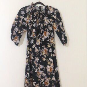 NWOT Miri Couture Designer Floral Cotton Dress